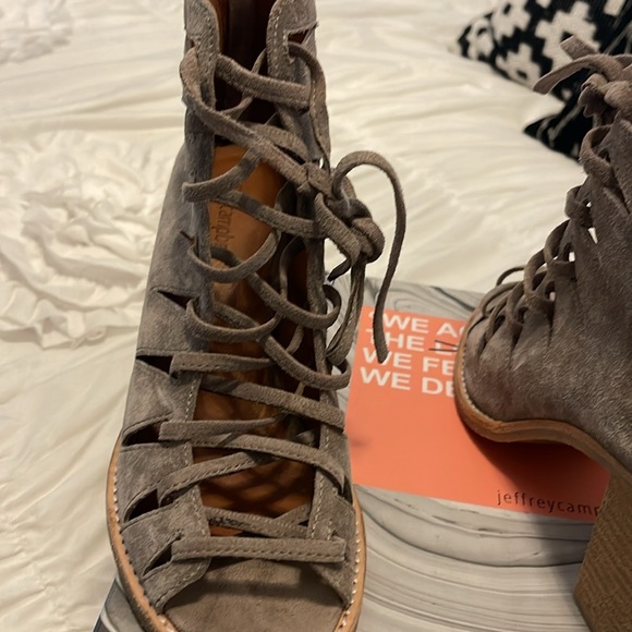 Jeffrey Campbell Corwin Suede Lace Up Sandals - Picture 6 of 10